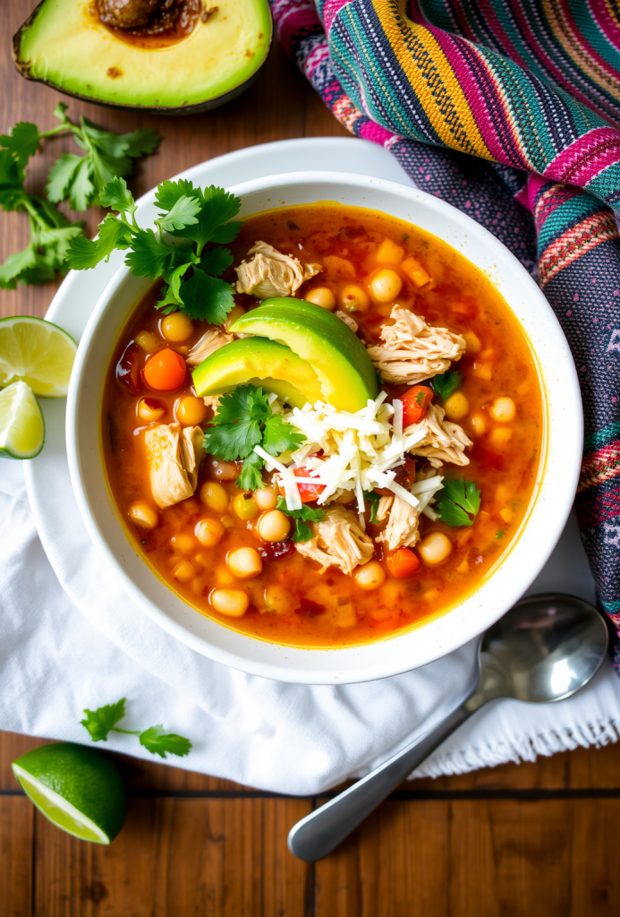 Receta de Caldo Tlalpeño.