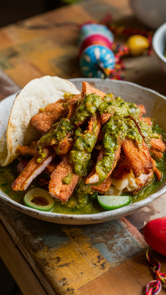 Receta de Chicharron en salsa verde