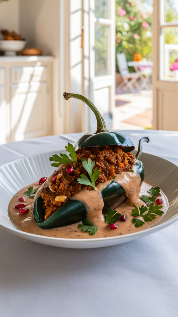 Receta de Chiles en Nogal