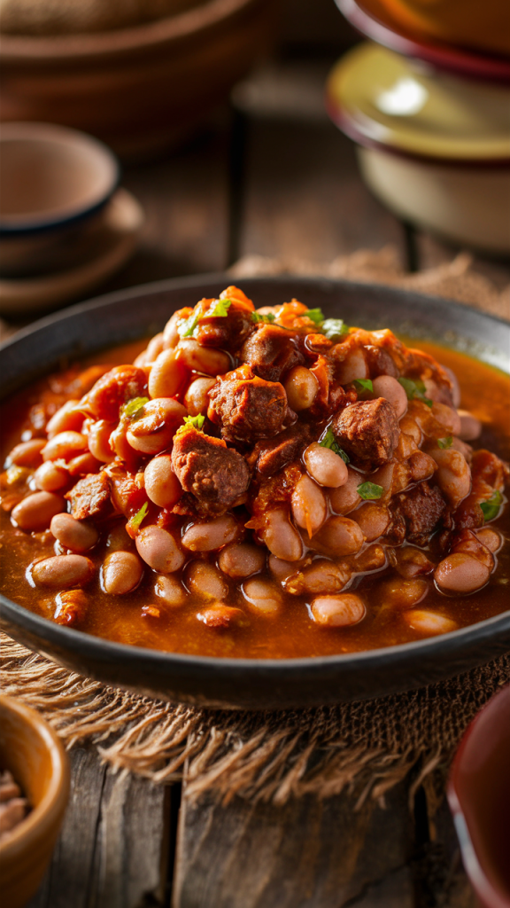 Receta de chorizo con frijoles