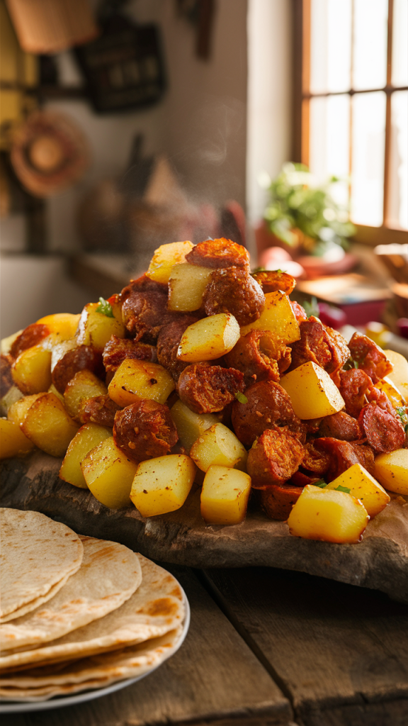 Receta de Chorizo con papas