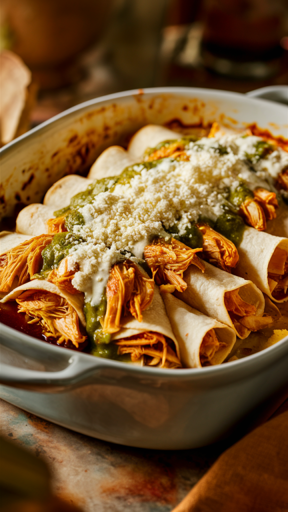 Receta de Enchiladas Verdes, Cocina Mexicana