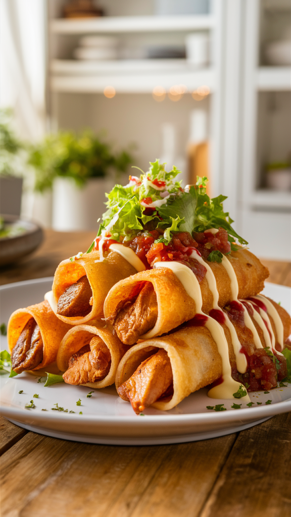 Recetas de Flautas de pollo Mexicanas