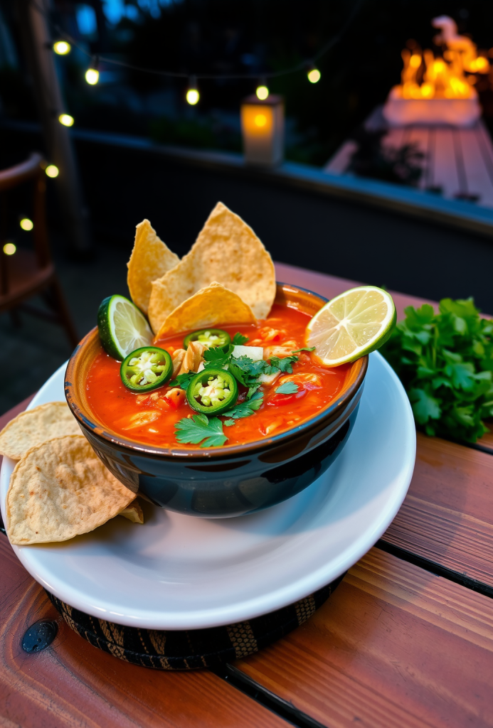 Receta de Sopa de Tortilla, Comida Mxicana